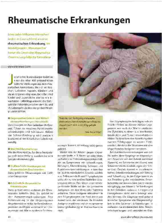 Vorschauseite 1: Rheumatische Erkrankungen