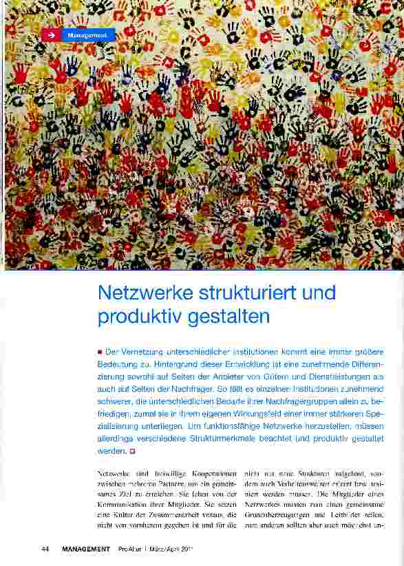 Vorschauseite 1: Netzwerke strukturiert und produktiv gestalten