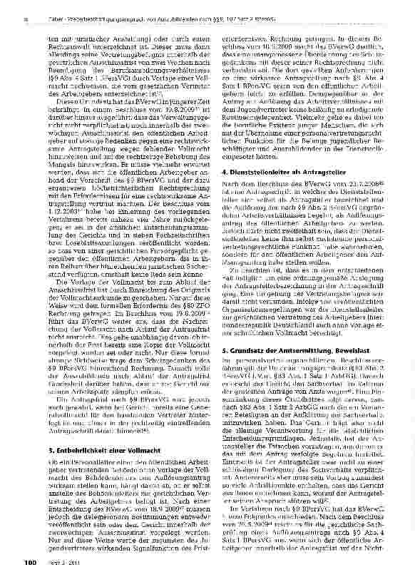 Vorschauseite 5: Weiterbeschäftigungsanspruch von Auszubildenden nach §§9, 107 Satz 2 BPersVG- Ein Überblick über die neuere Rechtsprechung -