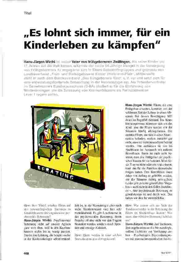 Vorschauseite 1: „Es lohnt sich immer, für ein Kinderleben zu kämpfen