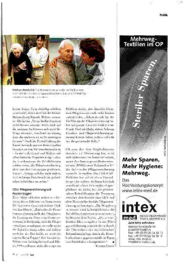 Vorschauseite 4: Reha spart Millionen
