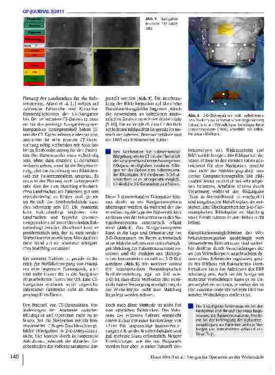 Vorschauseite 3: Navigiertes Operieren an der Wirbelsäule