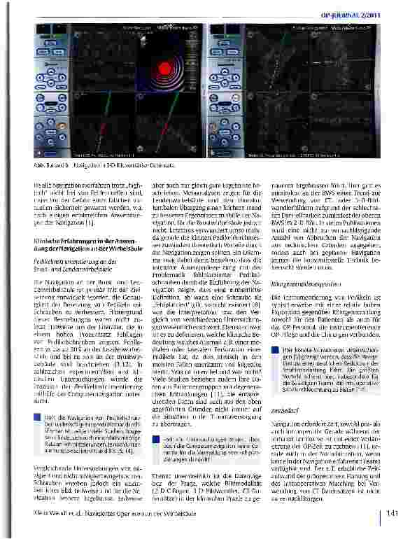 Vorschauseite 4: Navigiertes Operieren an der Wirbelsäule