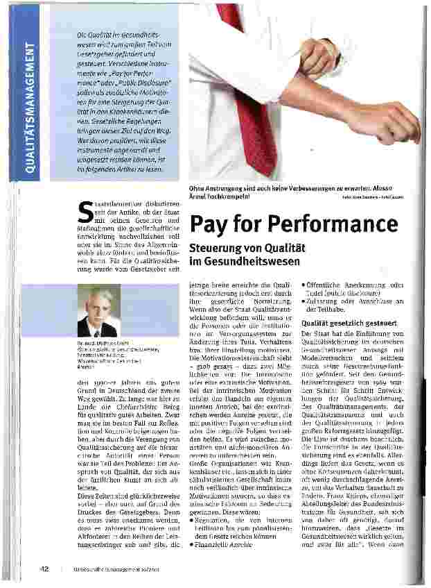Vorschauseite 1: Pay for Performance