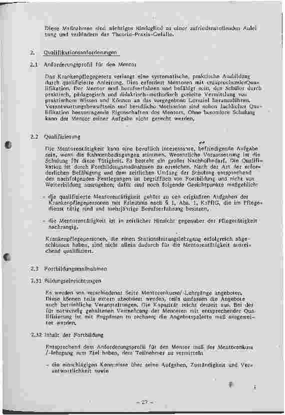 Vorschauseite 6: Empfehlungen zur Tätigkeit von Mentoren für die praktische Ausbildung in der Krankenpflege