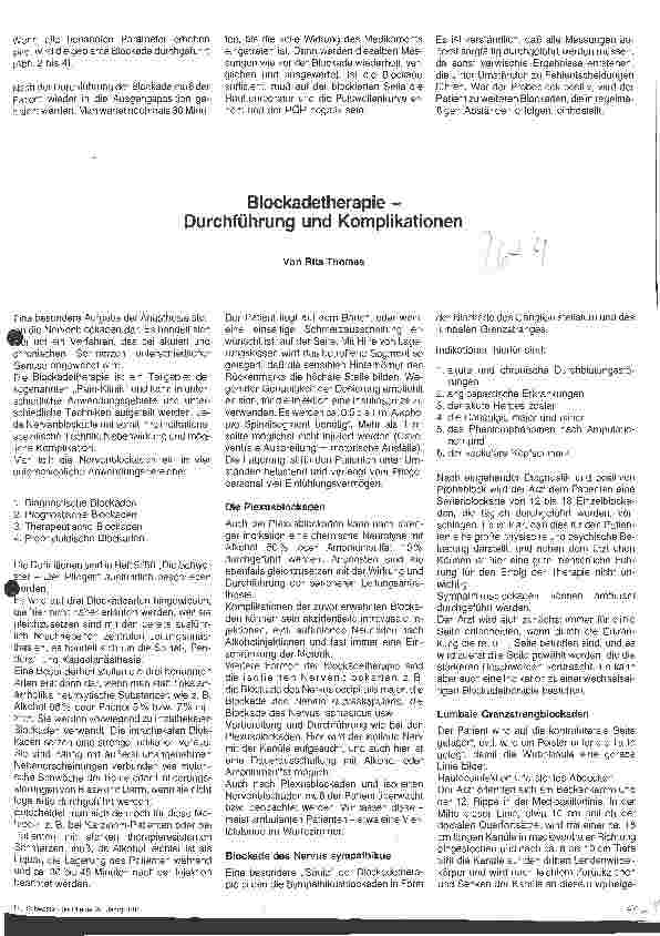 Vorschauseite 3: Grundsätzliche Erwägungen zur Schmerzbehandlung mit Nervenblockaden