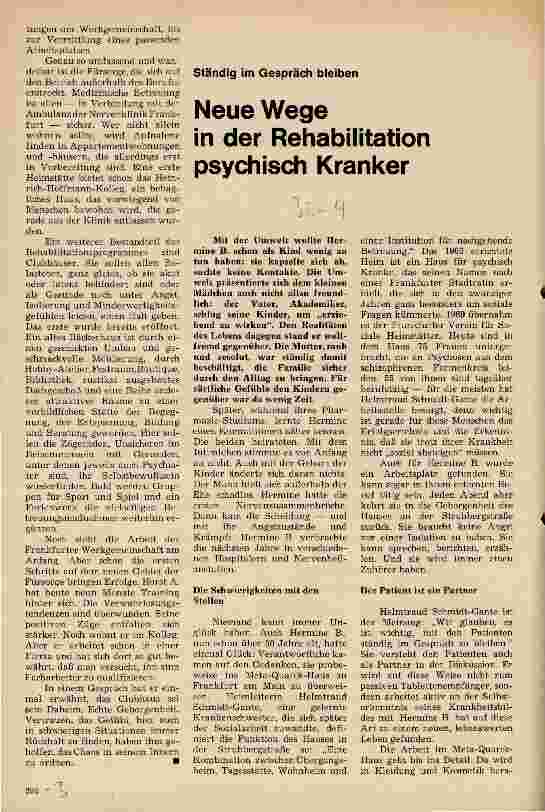 Vorschauseite 2: Das Chaos im Innern ordnen Hilfe für psychisch Kranke