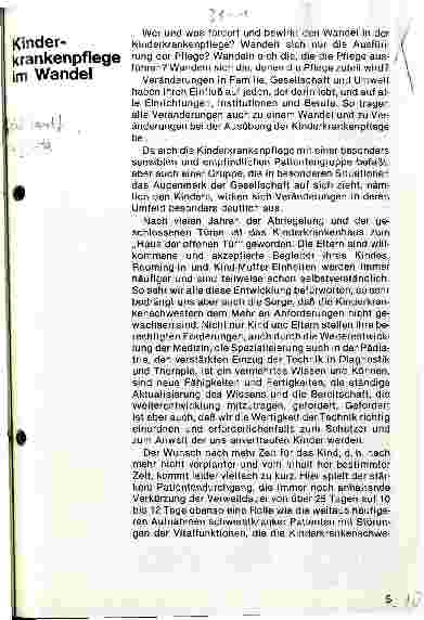Vorschauseite 1: Kinderkrankenpflege im Wandel