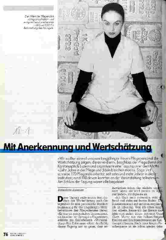 Vorschauseite 1: Mit Anerkennung und Wertschätzung