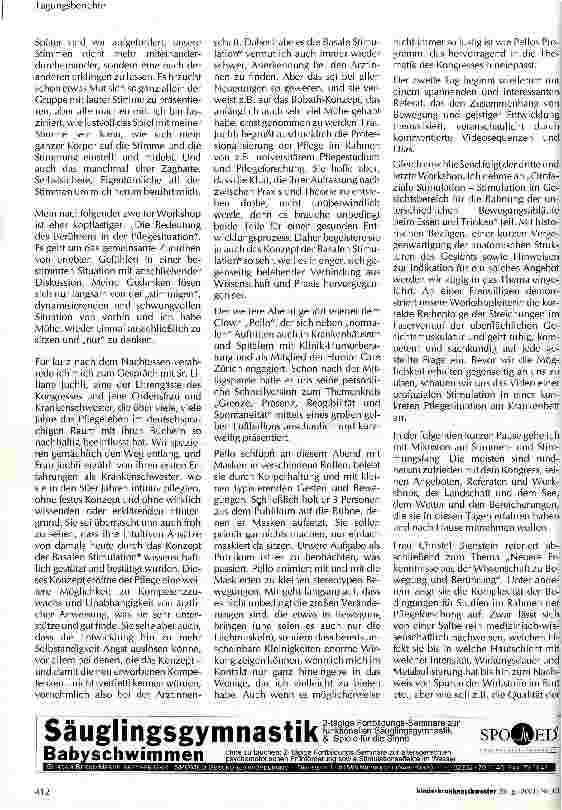 Vorschauseite 2: Berührung bewegt - Bewegung berührt