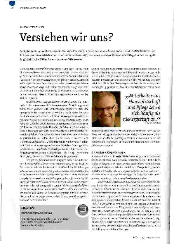 Vorschauseite 1: KOMMUNIKATIONVerstehen wir uns ?