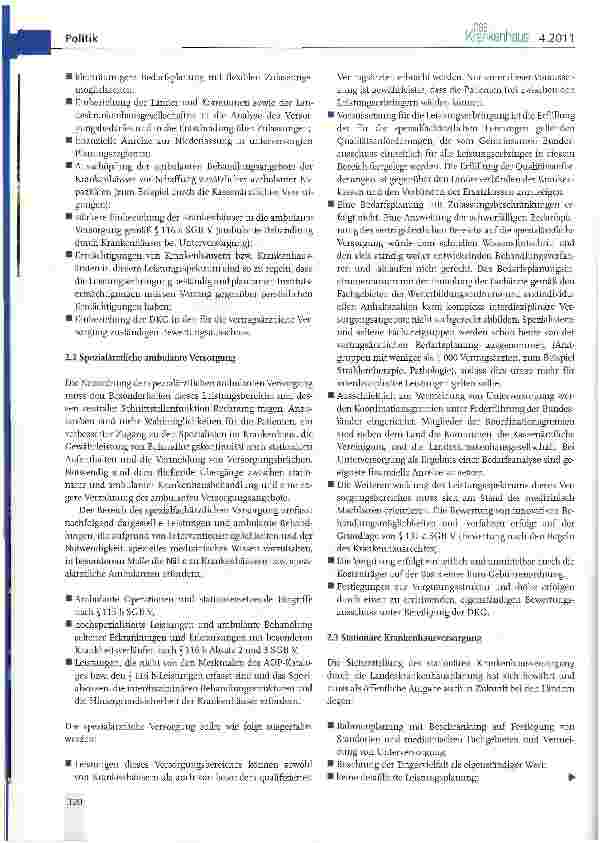 Vorschauseite 3: Sicherstellung der ambulanten medizinischen Versorgung