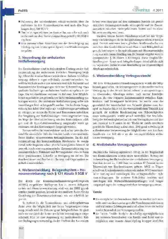 Vorschauseite 4: Sicherstellung der ambulanten medizinischen Versorgung