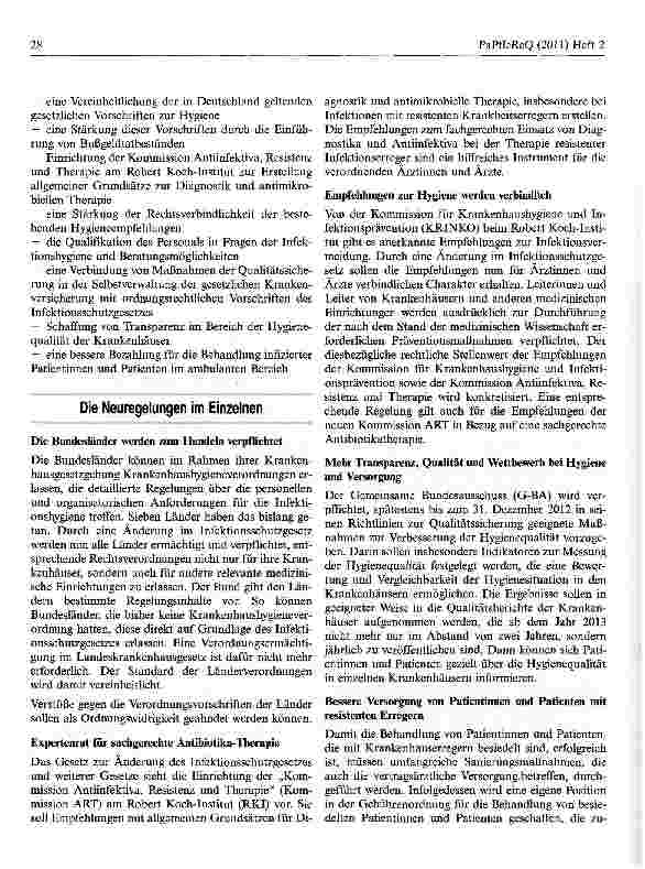 Vorschauseite 3: Infektionsschutzgesetz — Bessere Hygiene-Standards