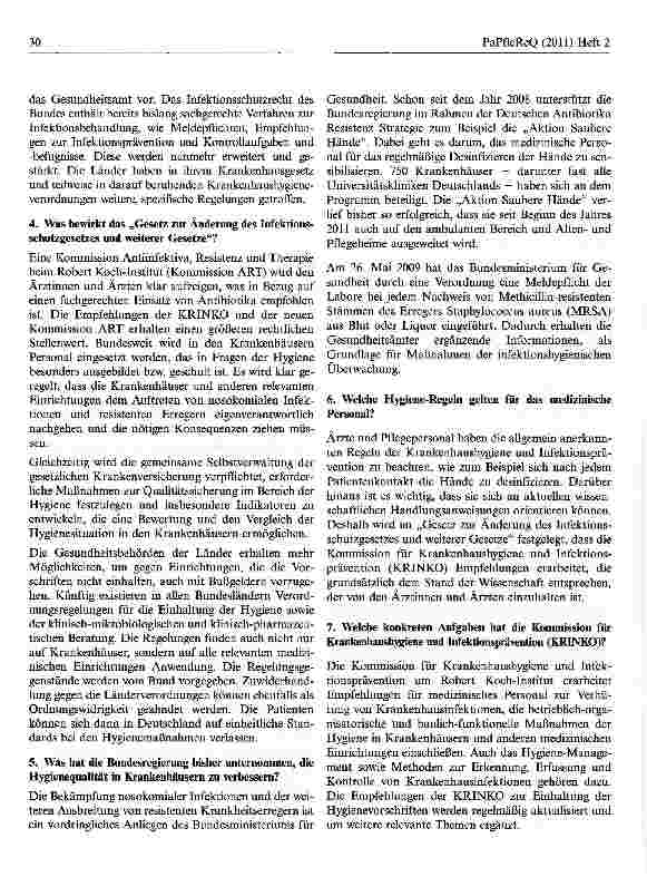 Vorschauseite 5: Infektionsschutzgesetz — Bessere Hygiene-Standards
