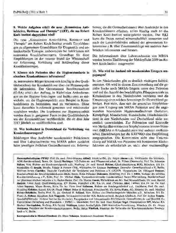 Vorschauseite 6: Infektionsschutzgesetz — Bessere Hygiene-Standards
