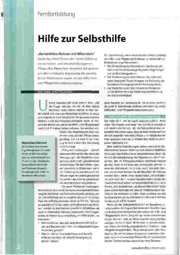 Vorschauseite 1: Hilfe zur Selbsthilfe