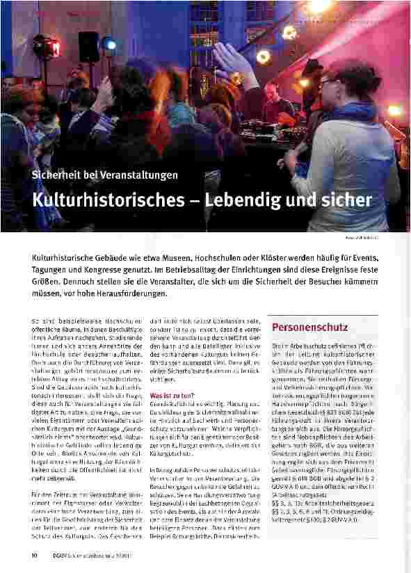 Vorschauseite 1: Kulturhistorisches- Lebendig und sicher