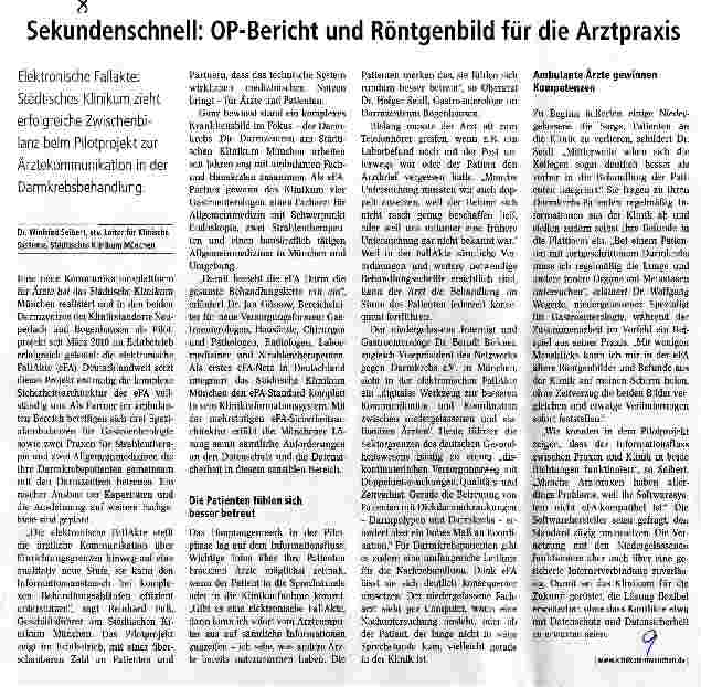 Vorschauseite 1: Sekundenschnell: OP-Bericht und Röntgenbild für die Arztpraxis