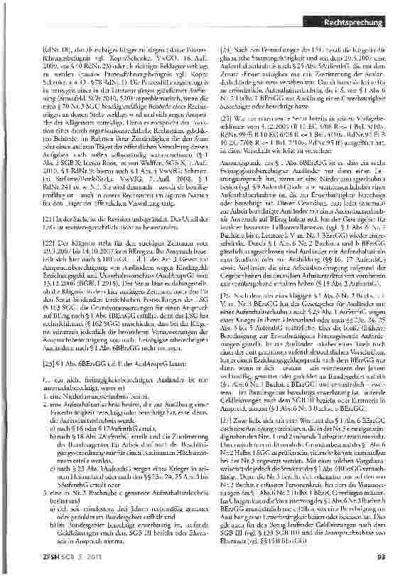Vorschauseite 2: Erziehungsgeldanspruch eines nicht freizügigkeitsberechtigten Ausländers; Prozessführungsbefugnis