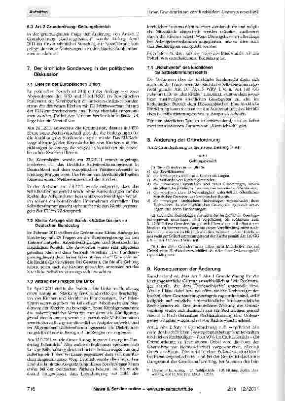 Vorschauseite 3: Grundordnung des kirchlichen Dienstes novelliert!