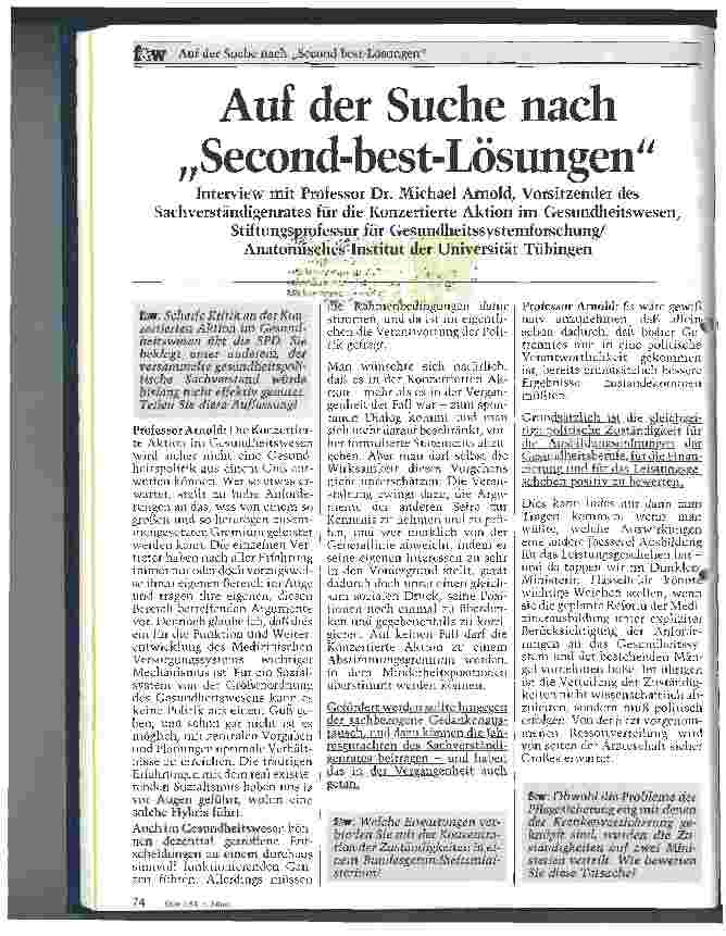 Vorschauseite 1: Auf der Suche nach Second-best-Lösungen