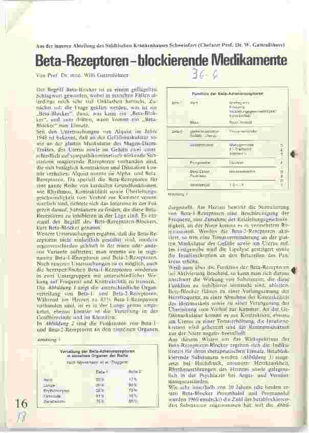 Vorschauseite 1: Beta-Rezeptoren-blockierende Medikamente