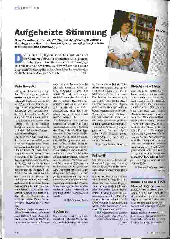 Vorschauseite 1: Aufgeheizte Stimmung