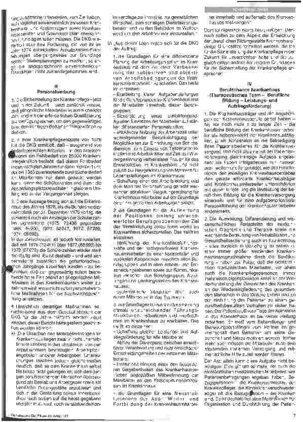 Vorschauseite 2: Krankenpflege der Zukunft - aus der Sicht der Krankenhausträger und ihrer Verbände