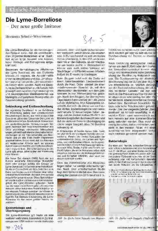 Vorschauseite 1: Die Lyme-Borreliose - der neue große Imitator