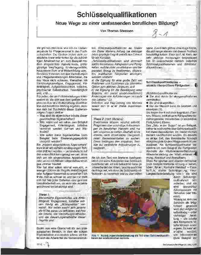 Vorschauseite 1: Schlüsselqualifikationen Neue Wege zu einer umfassenden beruflichen Bildung?