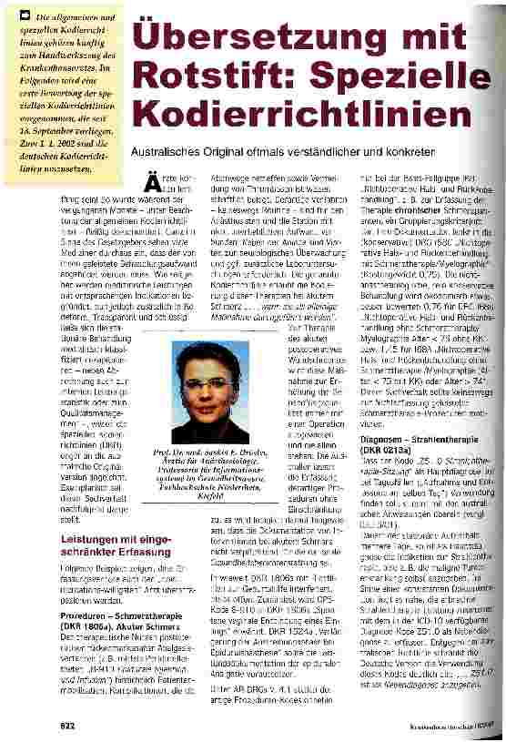 Vorschauseite 1: Übersetzung mit Rotstift: Spezielle Kodierrichtlinien Australisches Original oftmals verständlicher und konkreter