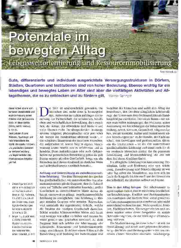 Vorschauseite 1: Potenziale im bewegten Alltag