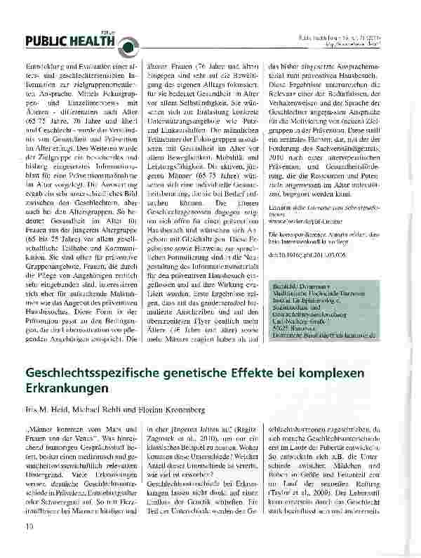 Vorschauseite 2: Erfolgreiche Prävention braucht eine geschlechtergerechte Ansprache