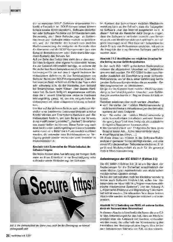 Vorschauseite 4: Regularien für mobile Medizinprodukte Welche Anforderungen gelten für die Kommunikation via Internet?