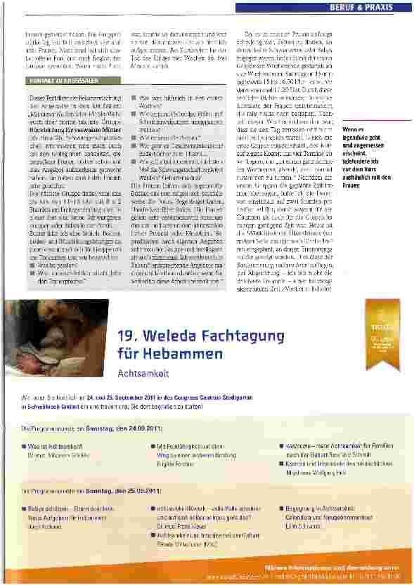 Vorschauseite 2: Rückbildung und Gespräche für verwaiste Mütter Teil 1