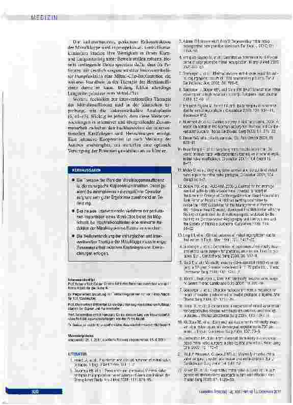 Vorschauseite 5: Perkutane und chirurgische Therapie der Mitralklappeninsuffizienz