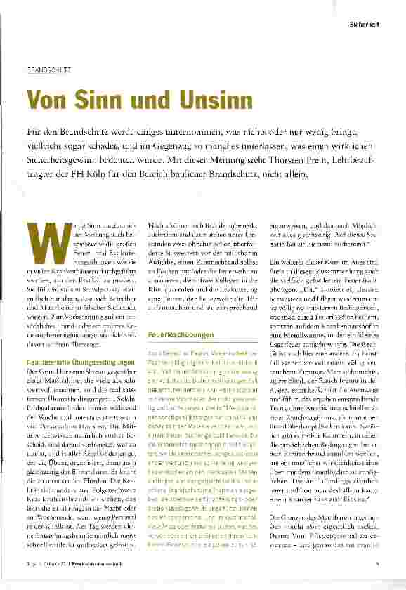 Vorschauseite 1: Von Sinn und Unsinn
