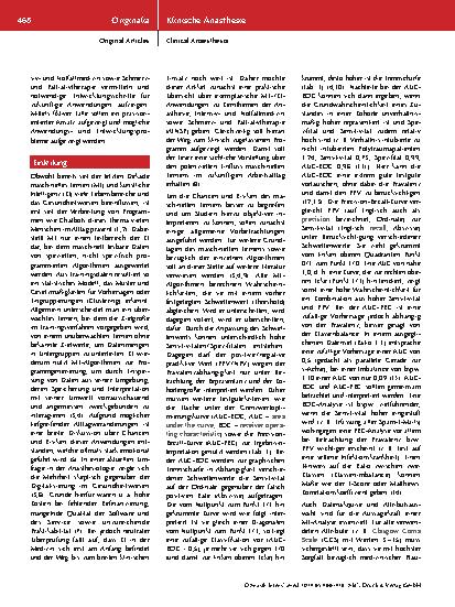 Vorschauseite 3: Maschinelles Lernen in der Anästhesiologie – Anwendungen, Entwicklungsprozess und Ausblick