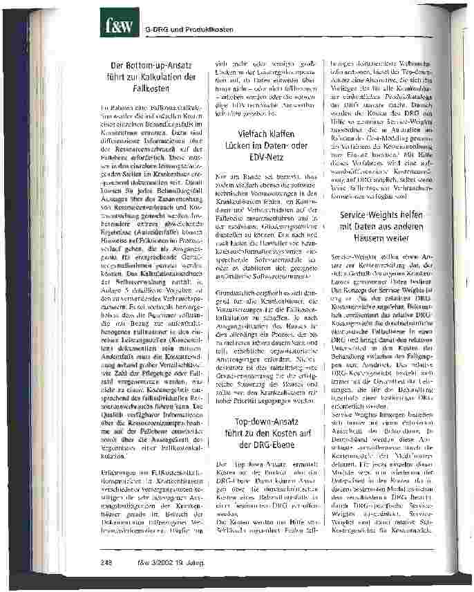 Vorschauseite 3: Das Krankenhaus muss seine Produktkosten kennen
