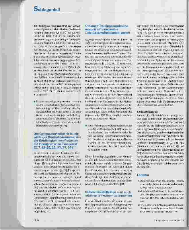 Vorschauseite 5: Geschwindigkeitstraining auf dem Laufband nach Schlaganfall: Eine Einzelfallstudie