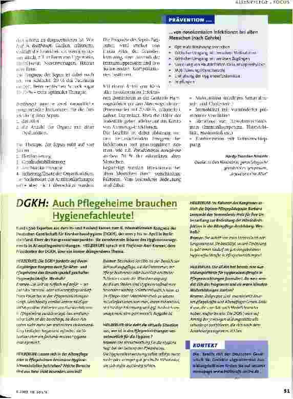 Vorschauseite 2: Infektionen im Alter