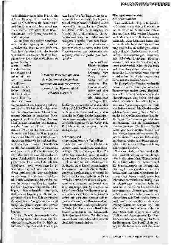 Vorschauseite 2: Den Schmerz kommunizierbar machen Ein Praxisbericht aus der Palliativen Pflege