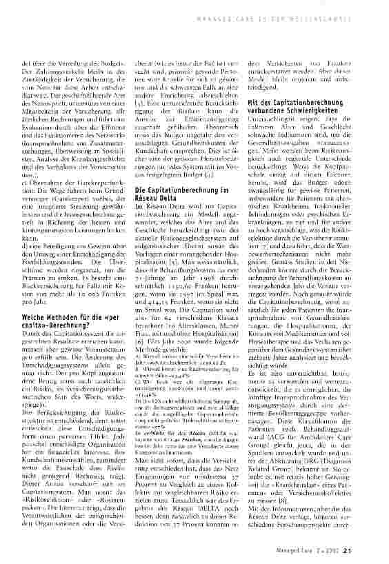 Vorschauseite 3: Reseau Delta:Betrachtung nach zehn Jahren Erfahrung