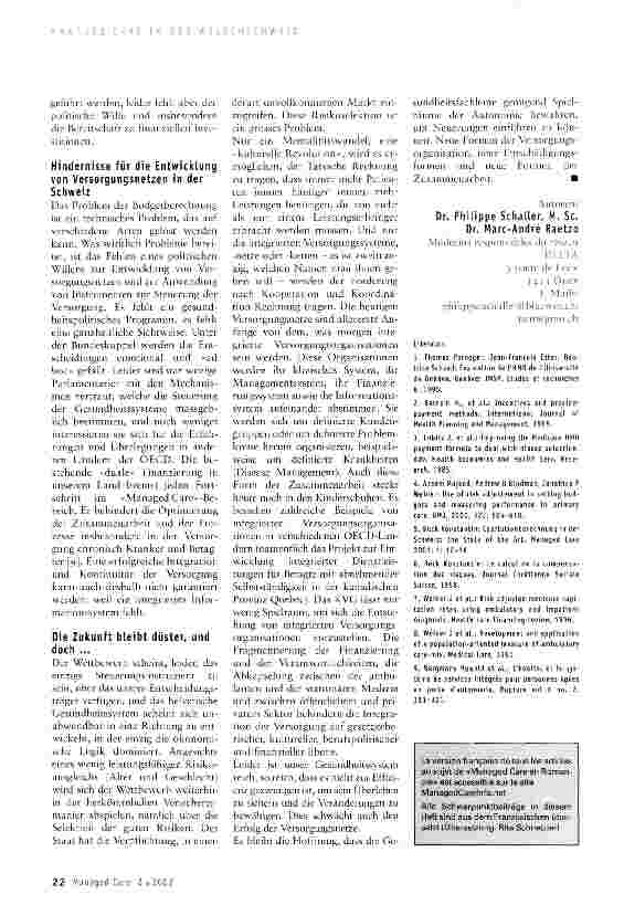 Vorschauseite 4: Reseau Delta:Betrachtung nach zehn Jahren Erfahrung