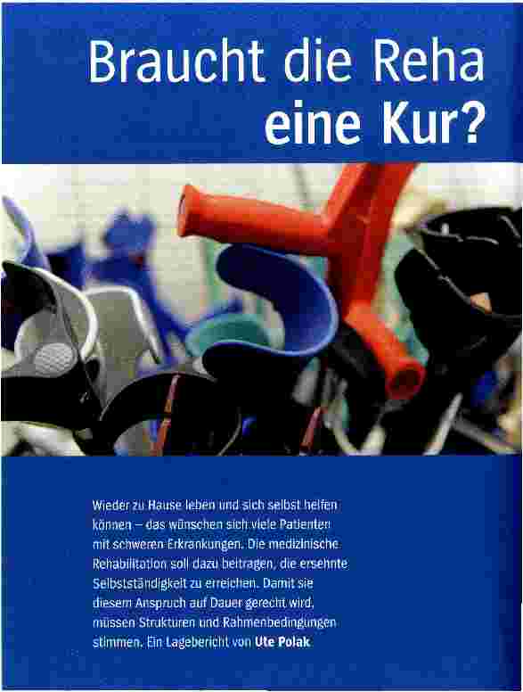 Vorschauseite 1: Braucht die Reha eine Kur?