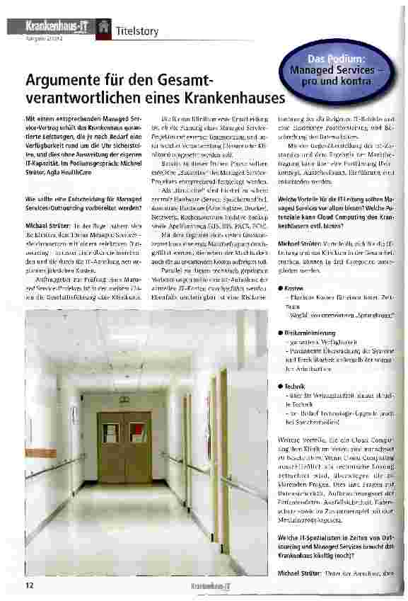 Vorschauseite 1: Argumente für den Gesamtverantwortlichen eines Krankenhauses
