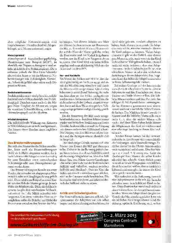Vorschauseite 3: Adoptivkinder stillen - Möglichkeiten, Chancen, Schwierigkeiten