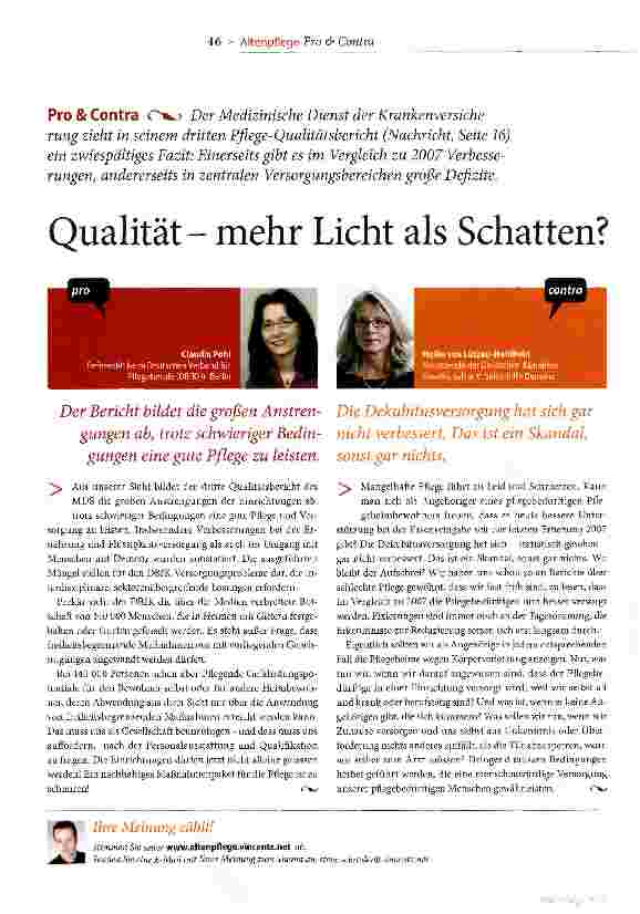 Vorschauseite 1: Qualität - mehr Licht als Schatten?