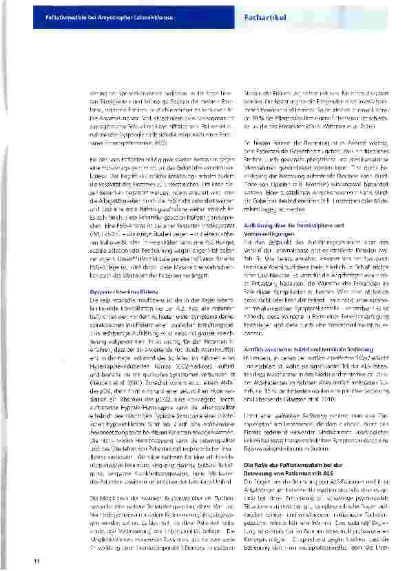 Vorschauseite 2: Palliativmedizin bei Amyotropher Lateralsklerose